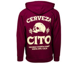 Cerveza OG Zip Up Hoodie - Maroon