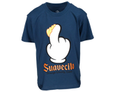Finger Scoop Blue Tee