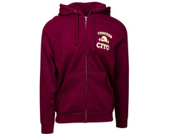 Cerveza OG Zip Up Hoodie - Maroon