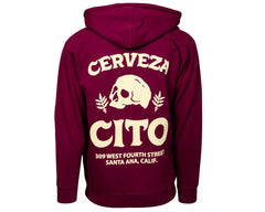 Cerveza OG Zip Up Hoodie - Maroon