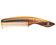 Deluxe Handle Beard Comb - Amber