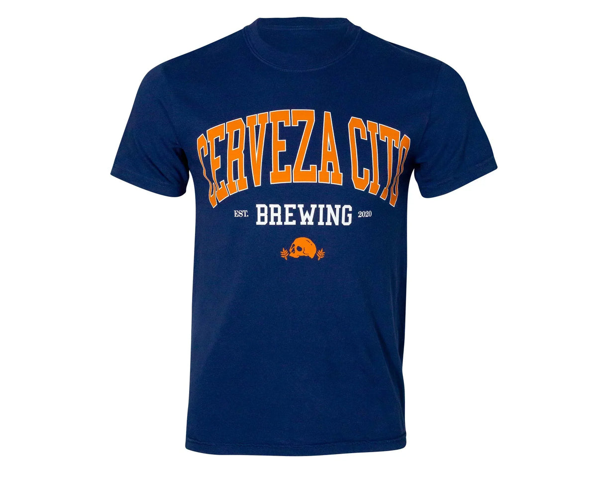 University Tee - Navy Orange