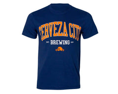 University Tee - Navy Orange