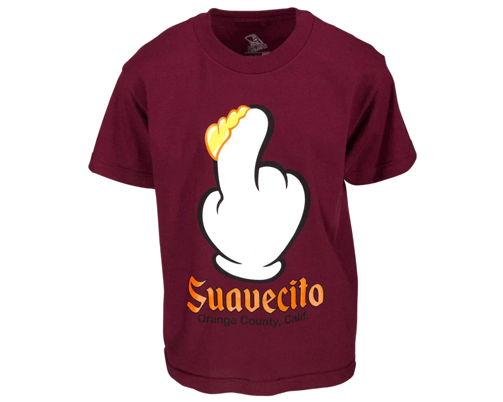 Finger Scoop Burgundy Tee